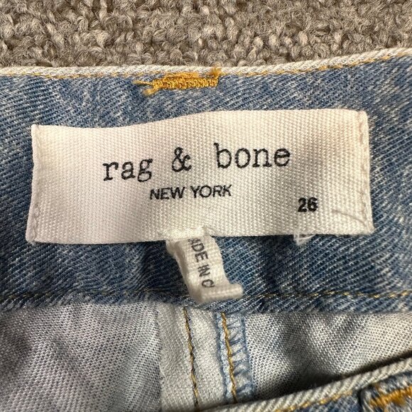 Rag & Bone Miramar Wide-Leg Jeans Sweatpants Light Denim Jeans Women's Size 26 - Picture 2 of 6